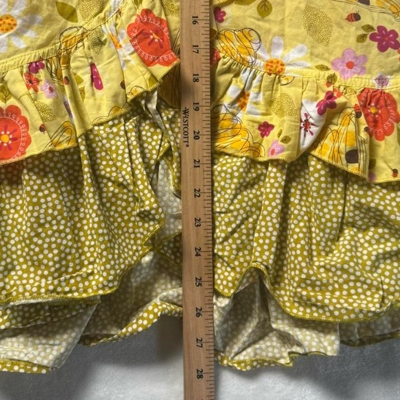 Vintage 00s Y2K Floral Yellow Wrap Skirt, Cottage Fairy Kidcore Vibes - Picture 9 of 9
